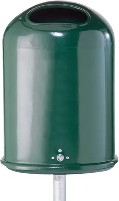 Produktbild von Schake Abfallbehälter oval mit Schiene und Schlüssel 27l Volumen beschichtet in RAL 6005