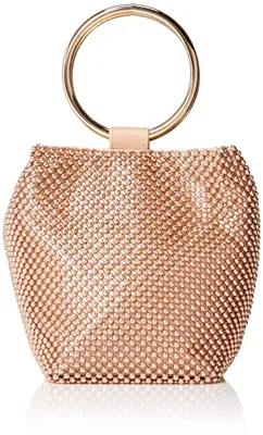 Produktbild von Jessica McClintock Damen Womens Gwen Ball Mesh Ring Wristlet Pouch Clutch Handta