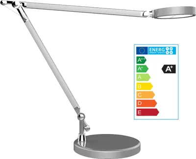 Produktbild von unilux LED Energiespar-Tischleuchte SENZA, 5 Watt, (H)70 cm, dimmbar, metallgrau, 400092054