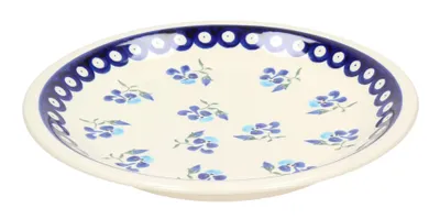 Produktbild von BUNZLAUER KERAMIK TELLER 24,5 cm Speiseteller Essteller Flach Blumen Cremefarben