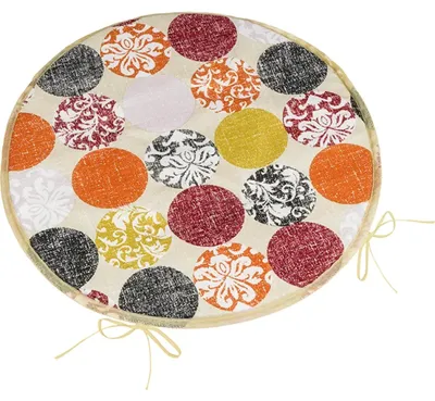 Zdjęcie produktu dla Poduszka BERTA okrągła gładka – średnica 40 cm – brązowa, bordowa, pomarańczowa