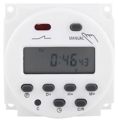 Zdjęcie produktu dla Mikrokomputerowy, cyfrowy, programowalny przekaźnikowy timer (24 VAC/DC) z wyświetlaczem LCD