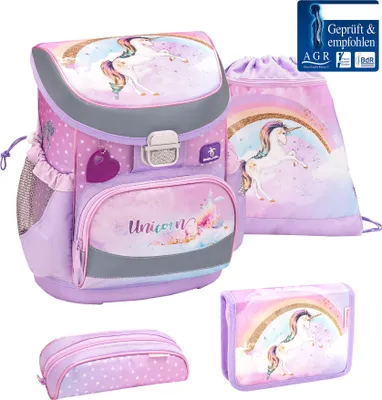 Produktbild von Belmil Mini-Fit, ergonomisches Schulranzen-Set –  Rainbow Unicorn
