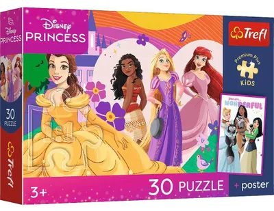 Zdjęcie produktu dla Puzzle z postaciami księżniczek Disneya, 30 elementów – Przyjaźń