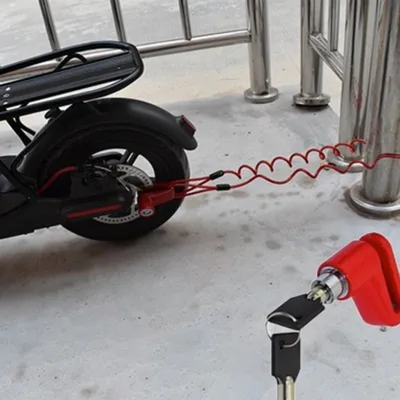 Produktbild von Diebstahlsicherung fuer Fahrrad-Scheibenbremsen mit Kabel fuer Xiaomi M365 Elektroroller