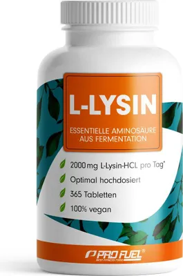 Produktbild von ProFuel L-Lysin | 365 Tabletten | essentielle Aminosäure aus Fermentation | Vorrat für 6 Monate | vegan