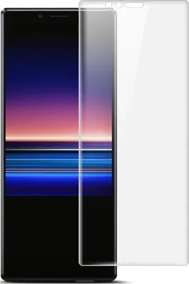 A smartphone screen protector is placed over a smartphone.