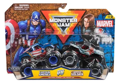 Produktbild von Monster Jam Marvel Captain America Vswinter Soldier Lastwagen Mehrfarbig Kinder Mehrfarbig One Size