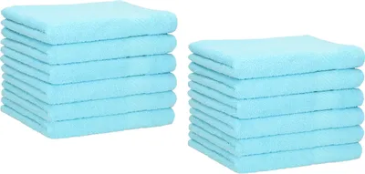 Produktbild von Betz 12 Stück Gästetücher 30x50 cm PALERMO 100% Baumwolle  Farbe: türkis