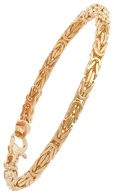 Produktbild von Goldarmband Königskette  Breite 3,5 mm  19 cm massiv 750-18 Karat Gold