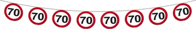 Immagine prodotto di Ghirlanda di compleanno segno di traffico 70 - 12 m