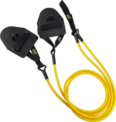 Productafbeelding van Latex Zwem Touw - Trainingsgordel Zwemmen - Spierversterking Zwembad - Met Hand Paddles - Lage Weerstand - N.v.t.