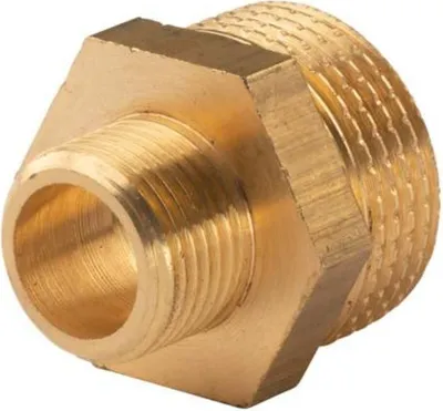 Produktbild von Messing Gewinde-Fitting Reduziernippel 3/8' AG (DN10) - 3/4' AG (DN20) - schwere Ausführung