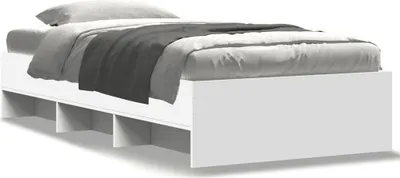 Produktbild von vidaXL Bettgestell Weiß 90x200 cm Holzwerkstoff