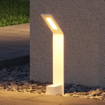 Produktbild von doporro Außenleuchte Wegeleuchten Außen, 6W LED Stehleuchte, 3000K Aussenleuchte Stehlampe, Außenpollerleuchte 40.8CM IP65 Sandweiß Pfadfinder