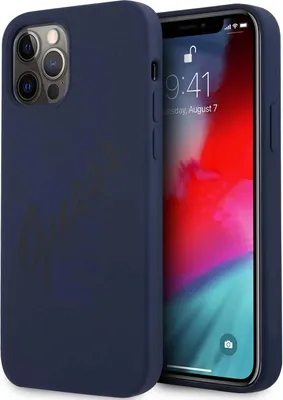 Image de Guess Guhcp12Llsvsbl Iphone 12 Pro Max6,7 Niebieski/Blue Hardcase Script Vintage