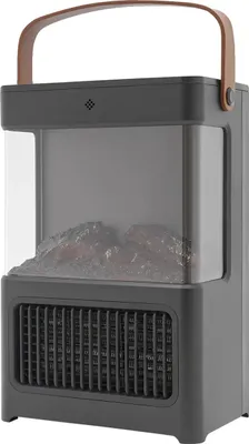 Obrázek produktu pro Elektrický krb, okamžité teplo, dálkové ovládání, černý, s dálkovým ovládáním