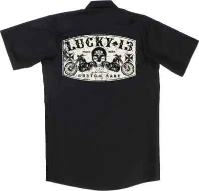 Produktbild von Lucky 13 Kurzarmhemd Herren Dual Chopper schwarz XL