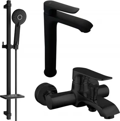 Produktbild von Mexen Pecos DQ40 Badewannenset, Schwarz - 72713DQ40-70