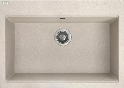 Produktbild von BADLAND BADLAND Spülbecken Granitspüle Einzelbecken TAU 50x70 Beige | Siphon im SET!