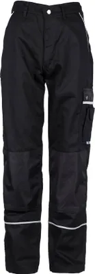 Produktbild von TMG STYLE Herren-Arbeitshose aus Canvas mit Cordura-Kniepolstertaschen, 48, Schwarz