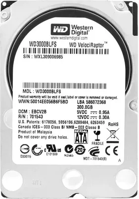 Produktbild von Festplatte WD 300Gb WD3000BLFS 16Mb Cache 10000Rpm Sata II 2,5" Zoll
