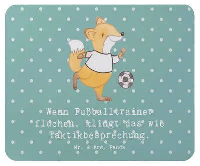 Produktbild von Mr. & Mrs. Panda Mauspad Fußballtrainer Taktik - Meeresbrise - Geschenk, Berufsalltag, Mousepad, Mouse Pad, laptop, Geschenke mit Herz, Spielerentwicklung, Beruf, Fußball