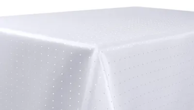Damast Tischdecke mit Punkten, bügelfrei, 160x260 cm