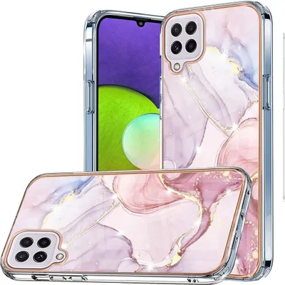 Produktbild von Rosa Marmorhülle Für Samsung Galaxy A22