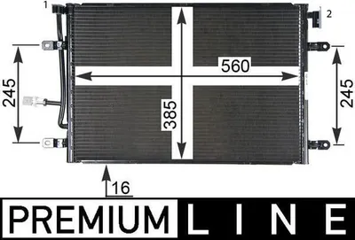 Produktbild von MAHLE AC 508 000P Kondensator Klimaanlage Klimakondensator für AUDI A4 Avant (8K5, B8) +Druckschalter