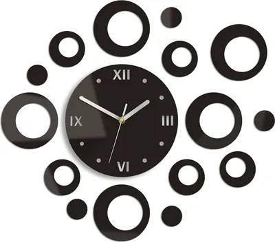 Produktbild von ModernClock, Quarzuhr, wanduhr modern, Ring Wenge uhr