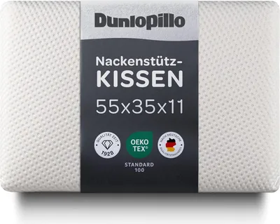 Produktbild von Dunlopillo Nackenkissen – Premium Orthopädisches Kissen mit Memory Foam Füllung | Perfekte Ergonomisches Kopfkissen für Nackenschmerzen