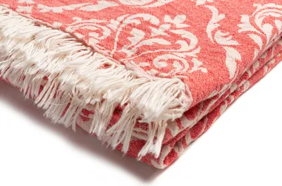 Produktbild von Strandtuch Barok style 100x180 Rot 100% Baumwolle Hamamtuch Saunatuch