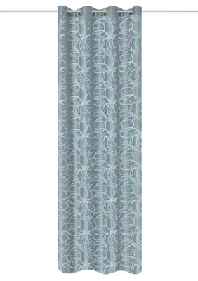 Zdjęcie produktu dla HOME WOHNIDEEN Ösenschal Deko Jacquardgemustert "Lenny" 245 x 140 cm 1x Fertigdeko Blau