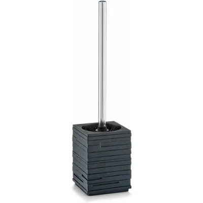 Image de Zeller Present 18319 - Brosse à WC & support - Noir - Polyrésine - Acier inoxydable - 95 mm - 95 mm