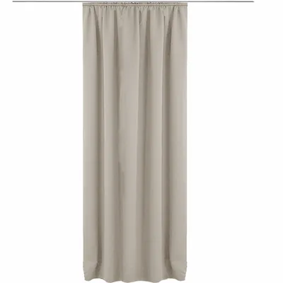 Produktbild von JEMIDI Vorhang blickdicht 140x245cm - Gardine mit Kräuselband Universalband - 100% Polyester Schal lang für Wohnzimmer Schlafzimmer - hellgrau