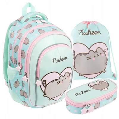 Image de St. Majewski Ensemble scolaire Pusheen Mint Sac à dos, sac, trousse