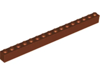Produktbild von Lego® 250 Stück 2465 Stein Brick 1x16 Part Basic Steine 250 Rotbraun