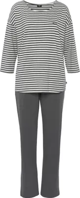 Produktbild von H.I.S. Pyjama 2 -teilig anthrazit Größe 32/34