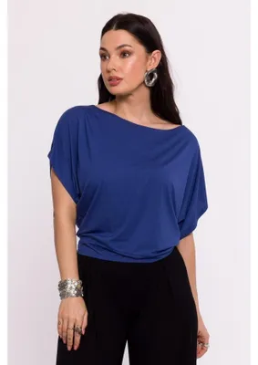 Productafbeelding van BeWear code: B287 Viscose top met vleermuismouwen - blauw, EU maat M-53_13426_5905563730157