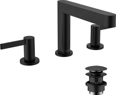 Immagine prodotto di hansgrohe Finoris robinetterie de lavabo 3 trous 110 avec vidage Push-Open, portée 169mm, 76033670, 76033670