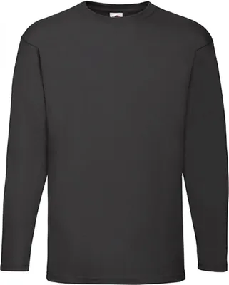 Image de Fruit of the Loom 61-038-0 | Valueweight Long Sleeve Herren T-Shirt - Farbe : Noir - Größe : XL