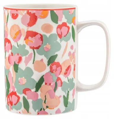 Immagine prodotto di Tazza in porcellana con motivi floreali, colori pastello, 380 ml, lavabile in lavastoviglie e utilizzabile nel microonde