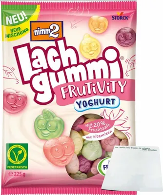 Produktbild von nimm2 Lachgummi Frutivity Yoghurt (225g Packung) + usy Block