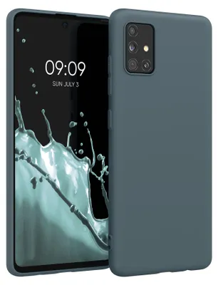 Produktbild von kwmobile Handyhülle für Samsung Galaxy A51 Hülle - TPU Case - Kabelloses Laden - Schutzhülle Cover in Dunkler Schiefer
