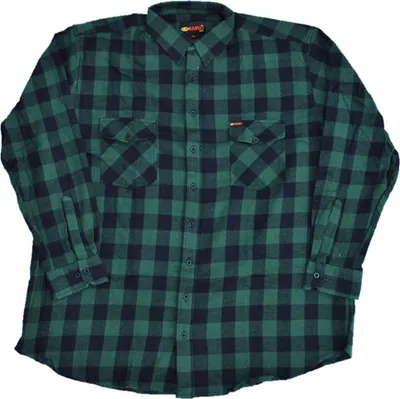Produktbild von KAMRO Übergrößen Flanell-Hemd im Holzfäller Stil Grün/Schwarz kariert 12XL