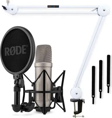 Produktbild von Rode NT1 5th Generation Mikrofon SV mit Gelenkarm-Stativ Weiss