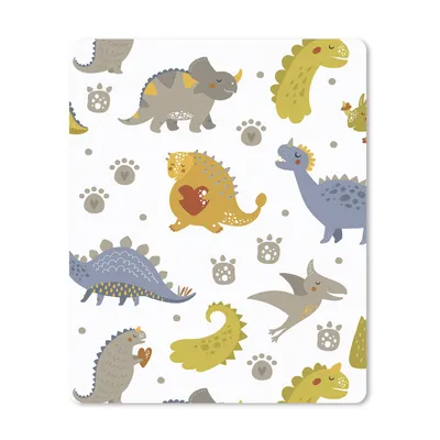 Produktbild von MuchoWow® Mauspad Mousepad Dinosaurier - Kinder - Design - Jungen - Mädchen - Kinder 30x40 cm - Mousepads - Maus Mat - Pad - Mausunterlage - Mausmatten