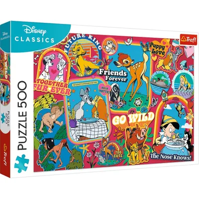 Produktbild von Trefl - Puzzle Disney: Over the Years - 500 dielov