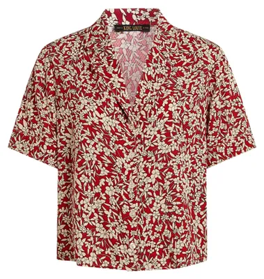 Productafbeelding van King Louie damesblouse met bloemenprint, model Elsie. (Verkrijgbaar in Duitsland, Nederland, Zweden en Polen, artikelnummer: [artikelnummer])